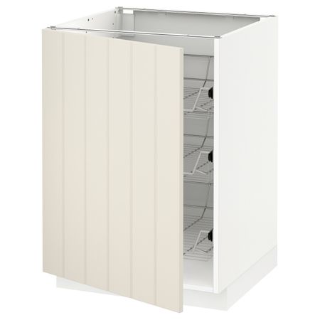 Напольный шкаф с проволочными ящиками IKEA METOD МЕТОД 092.263.73