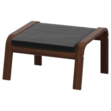 Табурет для ног, коричневый, Смидиг черный IKEA ПОЭНГ 792.515.85