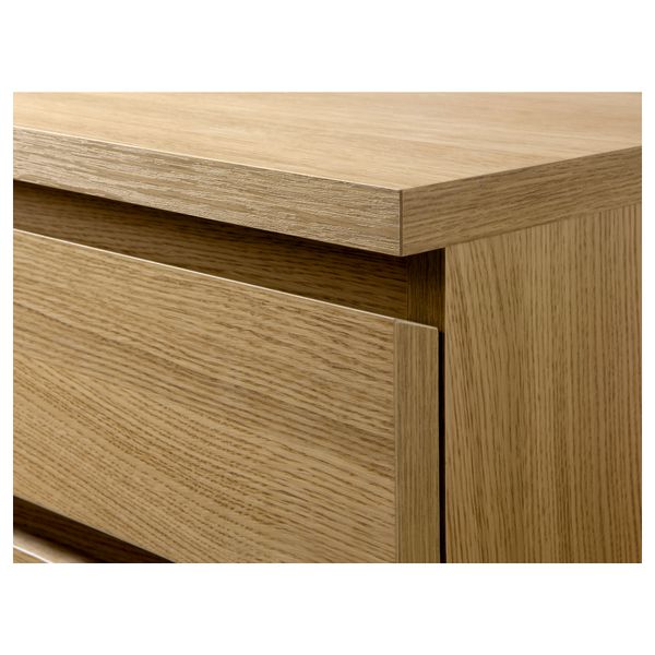 Тумба с ящиками на колесах МАЛЬМ, под дуб (42x59 см) - фото 2