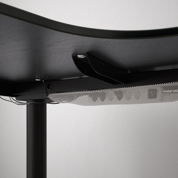 Угловой письменный стол лев/трансф, ясеневый шпон, черная морилка/черный 160x110 см IKEA BEKANT БЕКАНТ 692.822.57 - фото 5