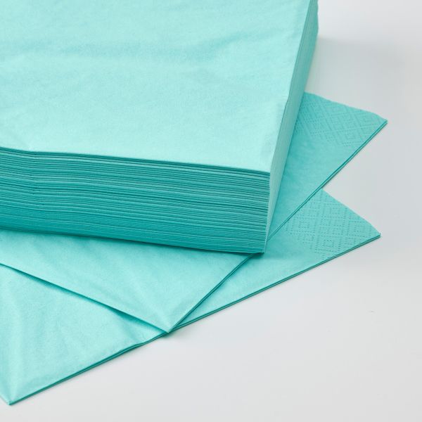 Салфетка бумажная, светлая бирюза 40x40 см IKEA FANTASTISK ФАНТАСТИСК 404.858.25 - фото 2