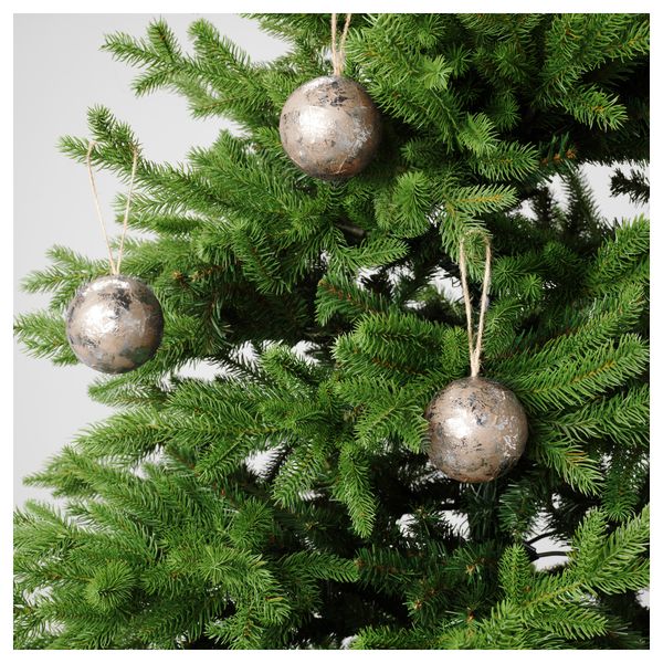 Украшение, шар ВИНТЕР 2016, естественный, серебристый (7 см) - схема-чертеж с размерами