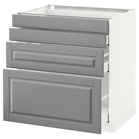 Напольный шкаф 4 фронтальных панели, 4 ящика, 80x60 cm IKEA METOD МЕТОД, MAXIMERA МАКСИМЕРА 190.499.78