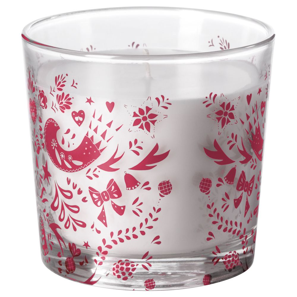 Ароматическая свеча в стакане ВИНТЕР 2016, красный Имбирный пряник, красный (9 см) - фото 1