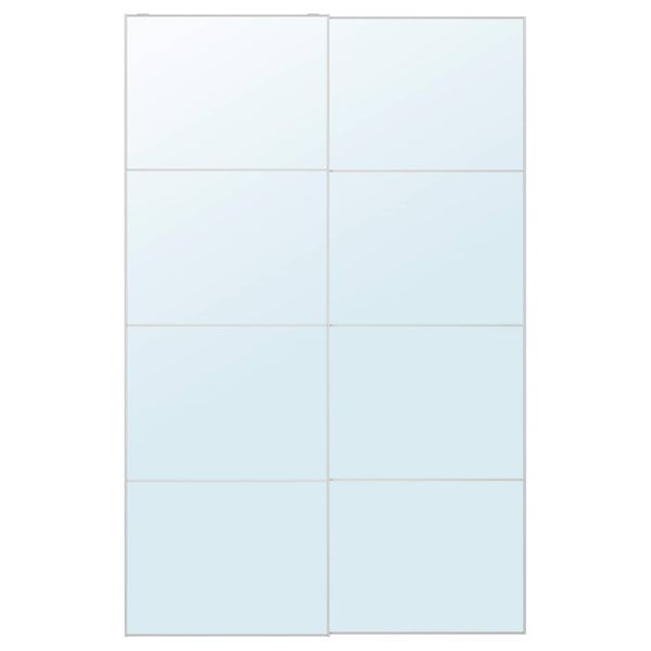 Пара раздвижных дверей, зеркальное стекло 150x236 см IKEA AULI АУЛИ 493.111.66 - фото 1