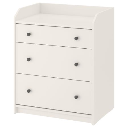 Комод с 3 ящиками, белый, 70x84 см IKEA HAUGA ХАУГА 004.072.74