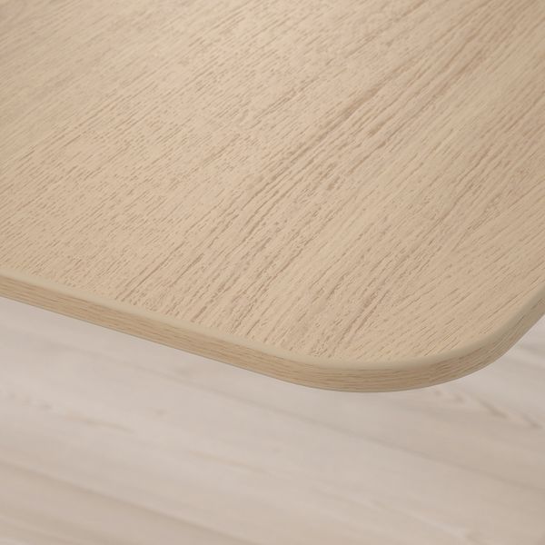 Стол/трансф, дубовый шпон, беленый/белый 120x80 см IKEA BEKANT БЕКАНТ 992.822.51 - фото 5