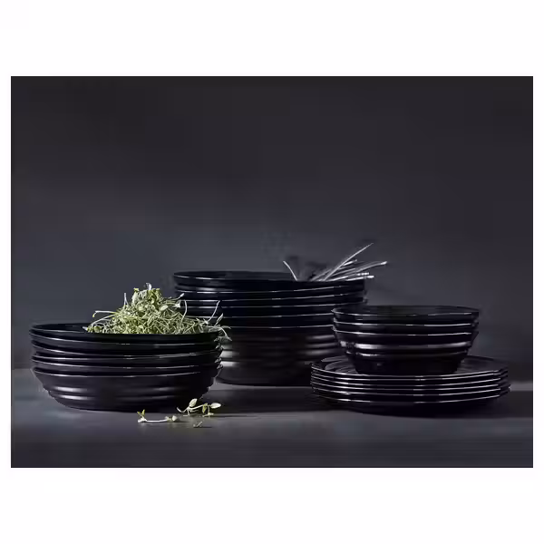 NÄTBARB НЭТБАРБ Миска - чёрный 14 см - схема-чертеж с размерами