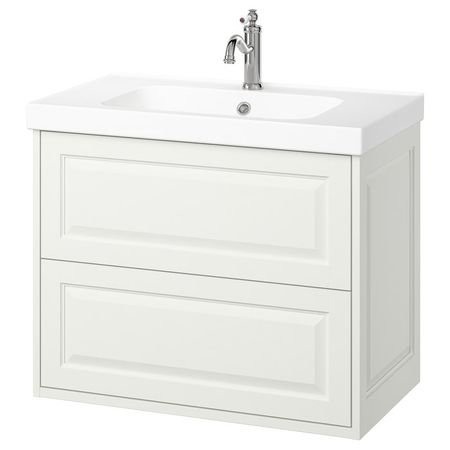 TÄNNFORSEN / ORRSJÖN Шкаф с ящиками/раковина/смеситель - белый 82x49x69 см