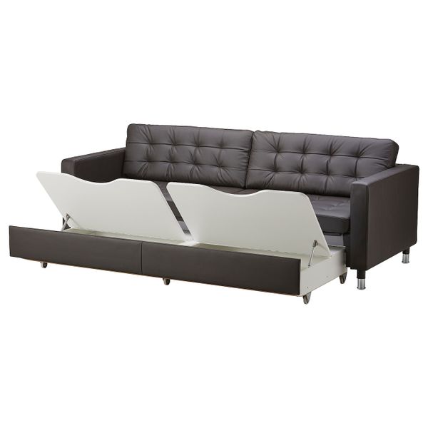 3-местный диван-кровать, Гранн/Бумстад темно-коричневый, металл IKEA LANDSKRONA ЛАНДСКРУНА 592.489.09 - фото 3
