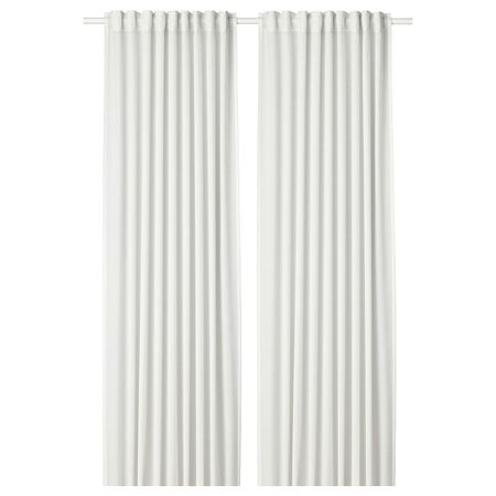 Гардины, 2 шт., белый 145x300 см IKEA HILJA ХИЛЬЯ 904.308.16
