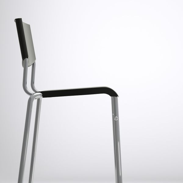 Стул барный, черный/серебристый 63 см IKEA STIG СТИГ 703.608.62 - фото 5