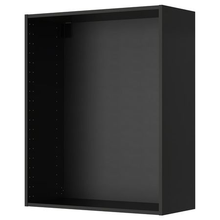 METOD Шкаф навесной - черно-серый 80x37x100 см