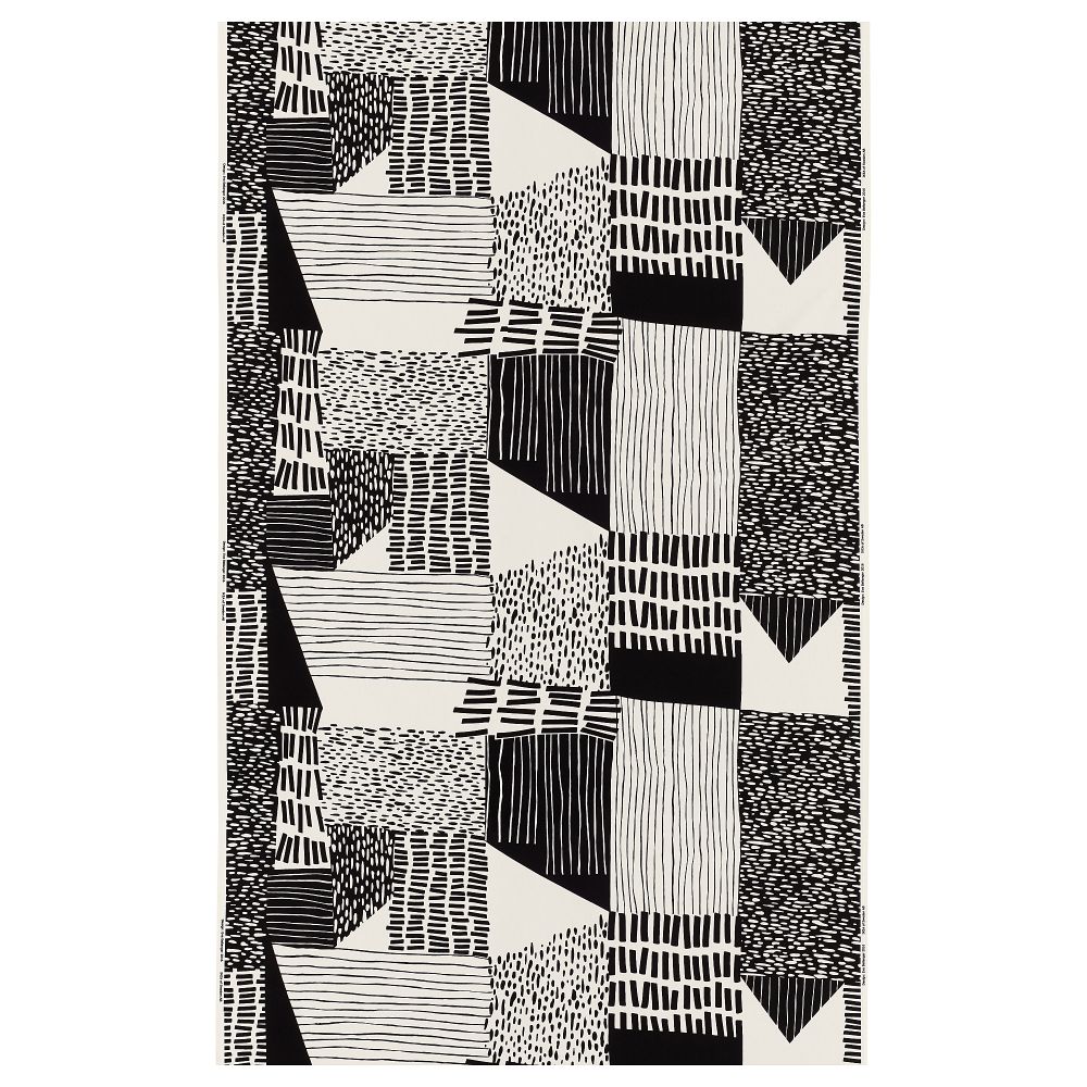 Ткань ИНГВИЛ, белый, черный (150 см) - схема-чертеж с размерами