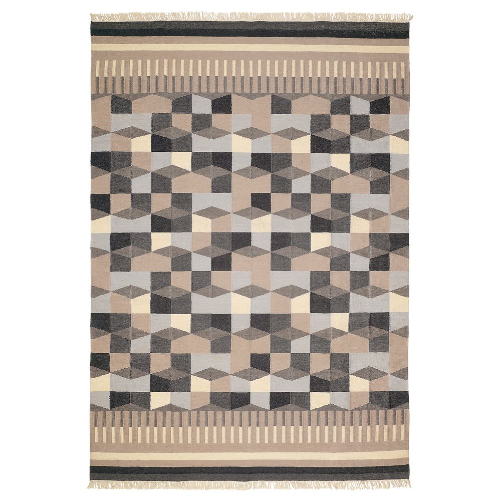 Ковер безворсовый, ручная работа/серый-бежевый 170x240 см IKEA TÅRBÄK ТОРБЭК 404.646.20 - фото 1