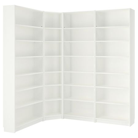 Стеллаж, белый 215/135x28x237 см IKEA BILLY БИЛЛИ 492.439.93