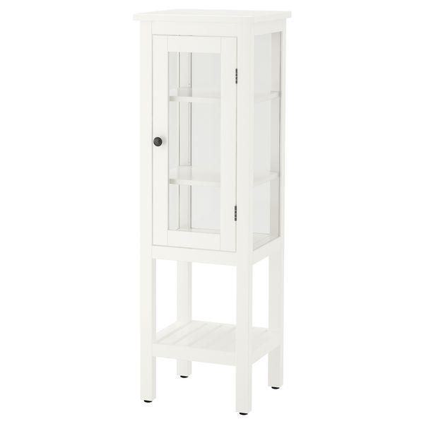 Высокий шкаф со стеклянной дверцей, 42x38x131 см, белый IKEA HEMNES ХЕМНЭС 203.966.46 - фото 1