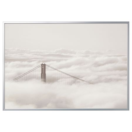 Картина с рамой, Мост и облака, цвет алюминия, 200x140 см IKEA BJÖRKSTA БЬЁРКСТА 595.089.35