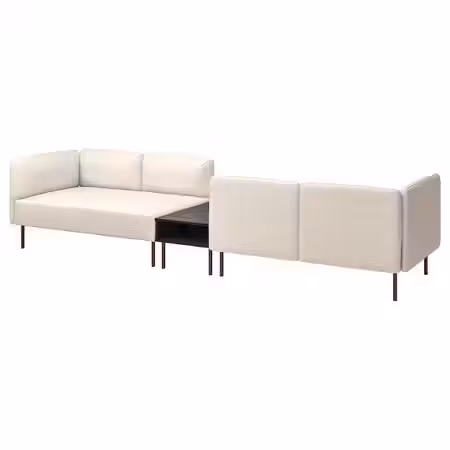 LILLEHEM 4-м модульный диван со столиком - Vissle бежевый/металлический
