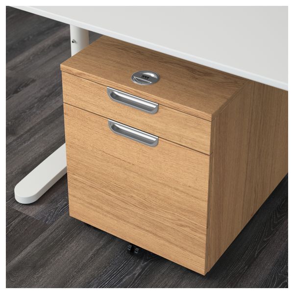 Тумба с отделением для папок ГАЛАНТ, дубовый шпон (45x55 см) - фото 2