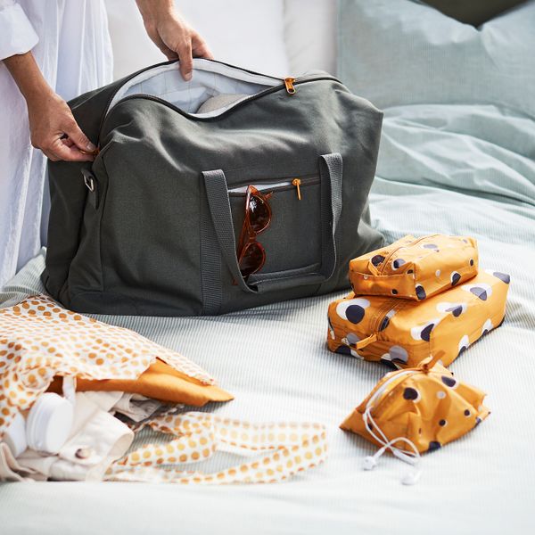 Сумочка для аксессуаров, 3 предм., точечный/желтый IKEA RENSARE РЕНСАРЕ 204.325.12 - фото 2