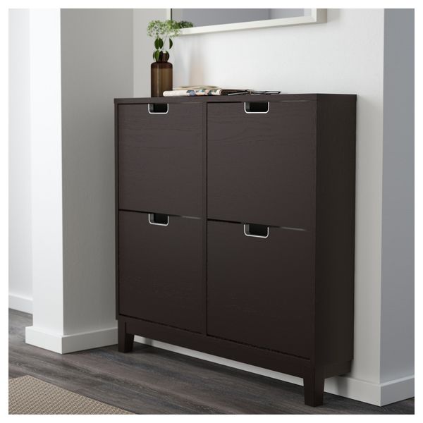 Галошница, 4 отделения СТЭЛЛ, черно-коричневый (96x90 см) - схема-чертеж с размерами