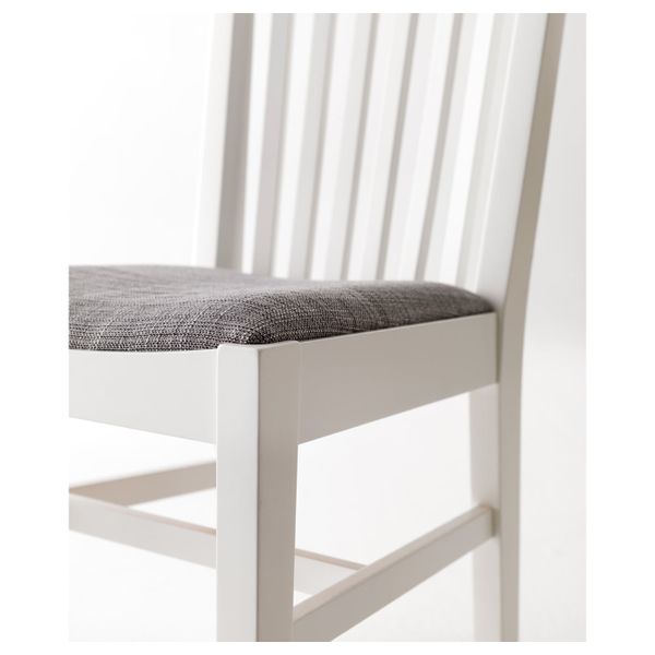 Стул, белый, Исунда серый IKEA НОРНЭС 903.601.87 - фото 3