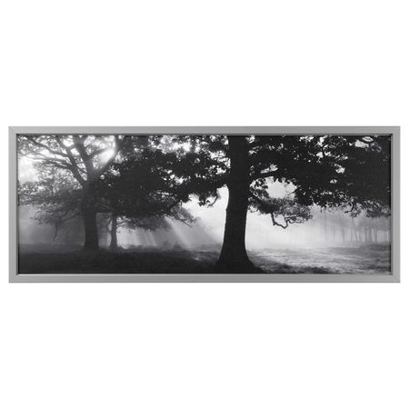 Картина с рамой, Лесная поляна II, цвет алюминия 140x56 см IKEA БЬЁРКСТА 092.072.56