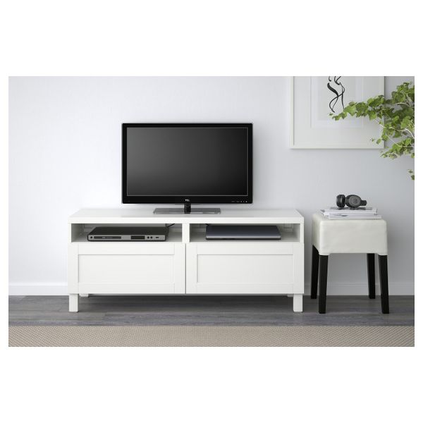 Тумба для ТВ с ящиками, белый/ХАНВИКЕН/СТУББАРП белый 120x42x48 см IKEA BESTÅ БЕСТО 192.818.92 - фото 3