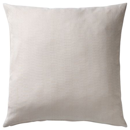Чехол на подушку, бежевый, белый 50x50 см IKEA PLOMMONROS ПЛОММОНРОС 005.069.62