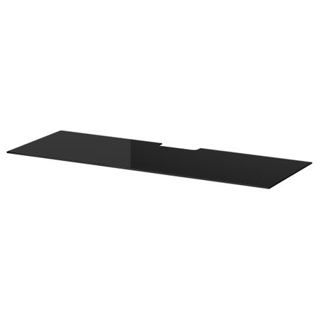 Верхняя панель для ТВ, стекло черный, 120x40 см IKEA BESTÅ БЕСТО 802.953.00