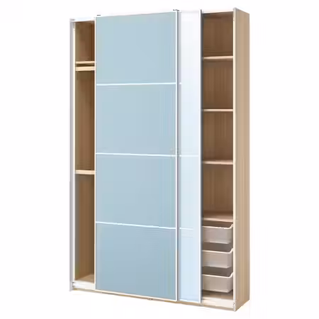 PAX / MEHAMN/AULI Гардероб с раздвижными дверьми