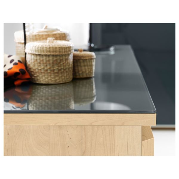 Стеклянная столешница МАЛЬМ, прозрачный серый - схема-чертеж с размерами