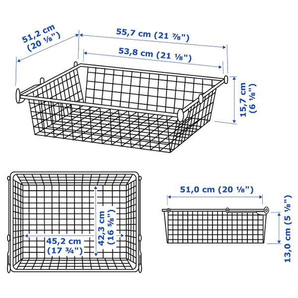 IKEA, дополнительный ракурс - схема-чертеж с размерами