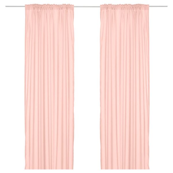 Гардины, 1 пара ВИВАН, бледно-розовый (145x300 см) - схема-чертеж с размерами