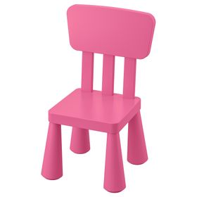 Детский стул, для дома, улицы, розовый IKEA MAMMUT МАММУТ 803.823.21