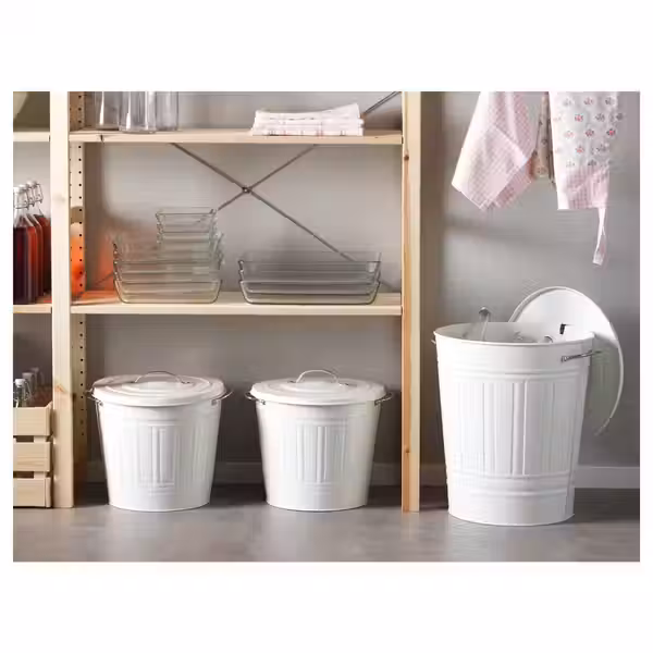 KNODD Ведро с крышкой - белый 16 л - фото 3