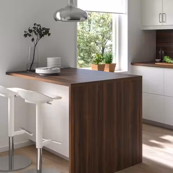 EKBACKEN Столешница под заказ - коричневый под грецкий орех/ламинат 30-45x2.8 см - фото 6