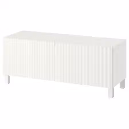 BESTÅ Тумба под ТВ, с дверцами - белый/Förvaltare белый 120x42x48 см