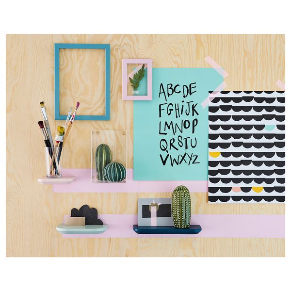 Полка для картин, 3 шт. БИЛЛСАСЕН - схема-чертеж с размерами