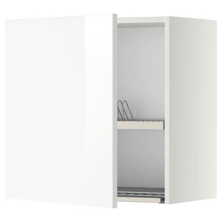 Навесной шкаф с сушилкой, белый/Рингульт белый 60x60 см IKEA METOD МЕТОД 494.471.79