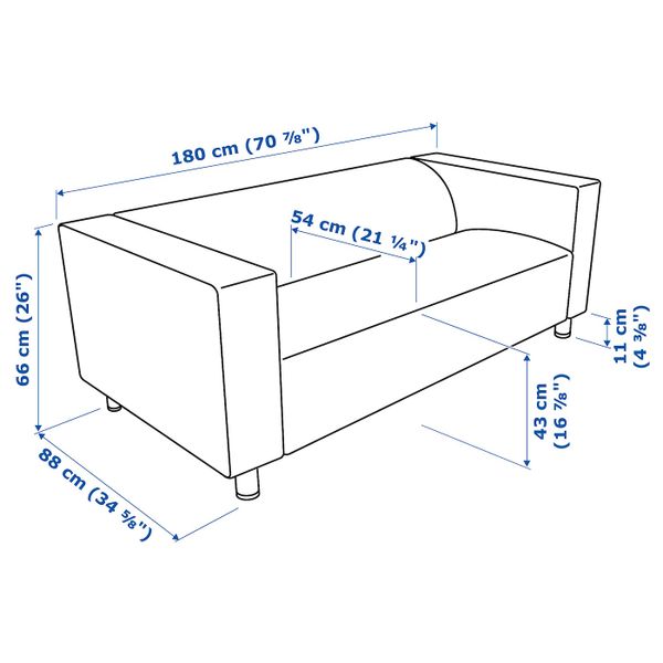 IKEA, дополнительный ракурс - схема-чертеж с размерами