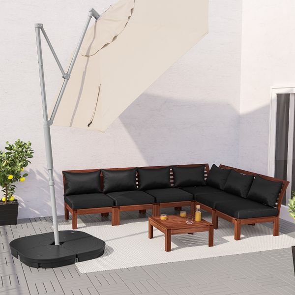 Зонт от солнца, подвесной, бежевый 300 см IKEA OXNÖ ОКСНЭ / LINDÖJA ЛИНДЭЙА 292.914.52 - схема-чертеж с размерами