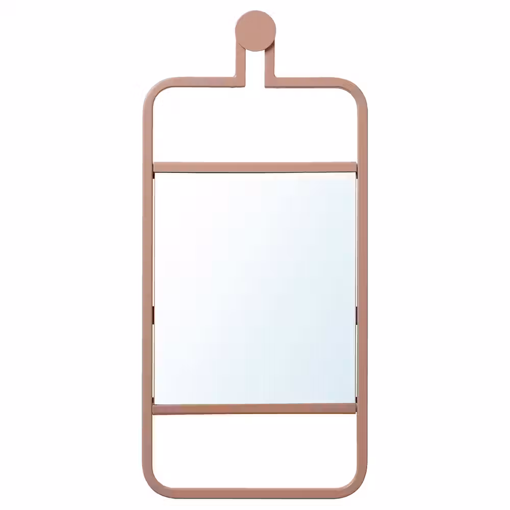 GRANVÅG Зеркало - настенное/розовый 22x48 см - фото 1
