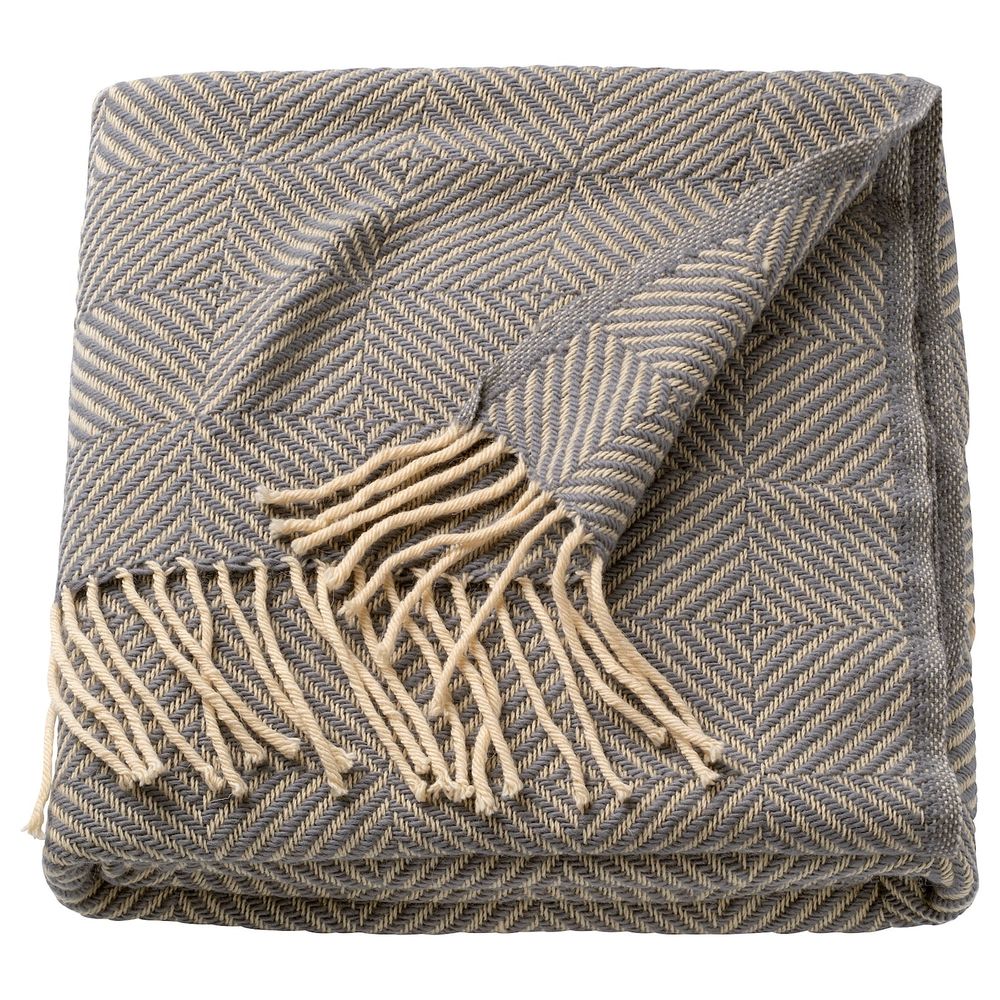 Плед, бежевый 140x180 см IKEA SIDENÖRT СИДЕНЁРТ 604.352.45 - фото 1