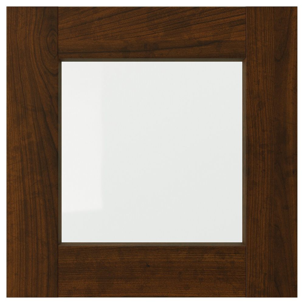 Стеклянная дверь, под дерево коричневый 40x40 см IKEA EDSERUM ЭДСЕРУМ 503.686.61 - фото 1