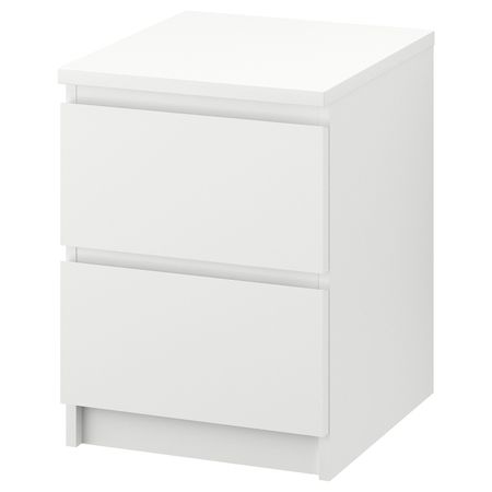 Комод с 2 ящиками, белый 40x55 см IKEA MALM МАЛЬМ 003.685.31