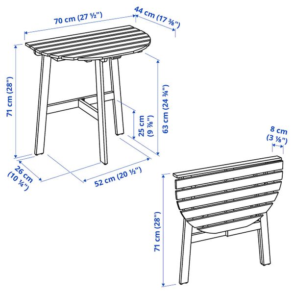 IKEA в интерьере - схема-чертеж с размерами