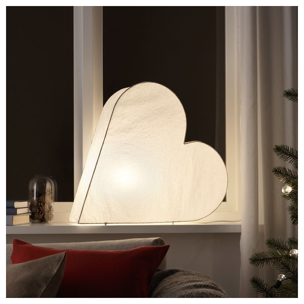 Украшение для стола СТРОЛА, сердце, белый (50 см) - фото 1