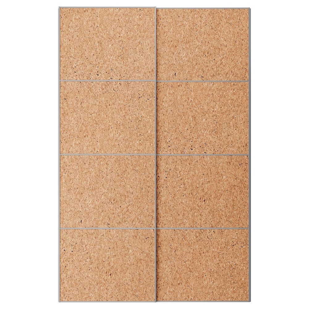 Пара раздвижных дверей, пробковый шпон пробка, 150x236 см IKEA КИРКЕНЕС 292.762.01 - фото 1